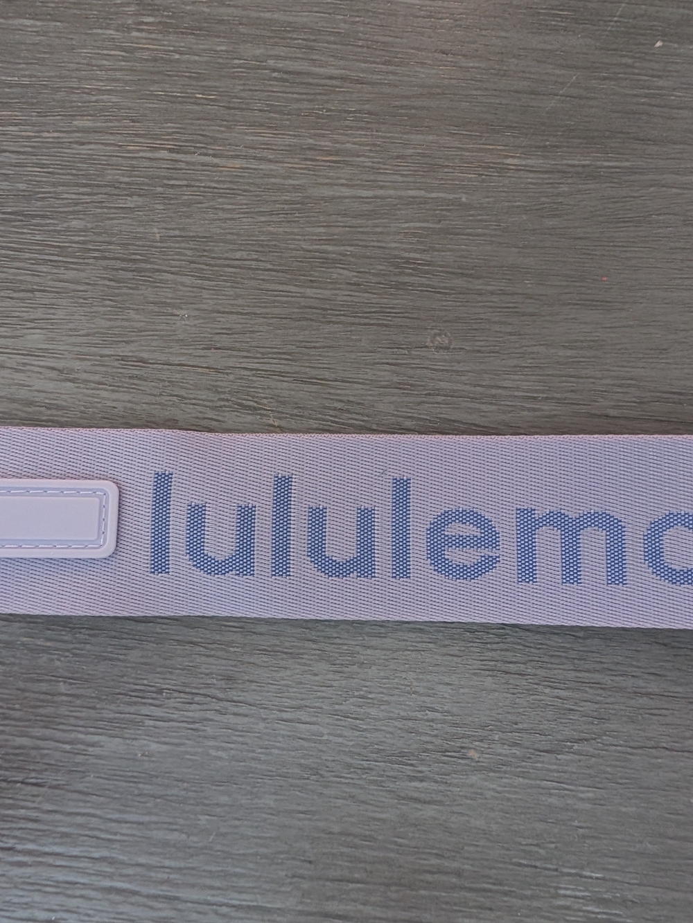 Llululemon athletica Lavender Keychain with Blue Logo